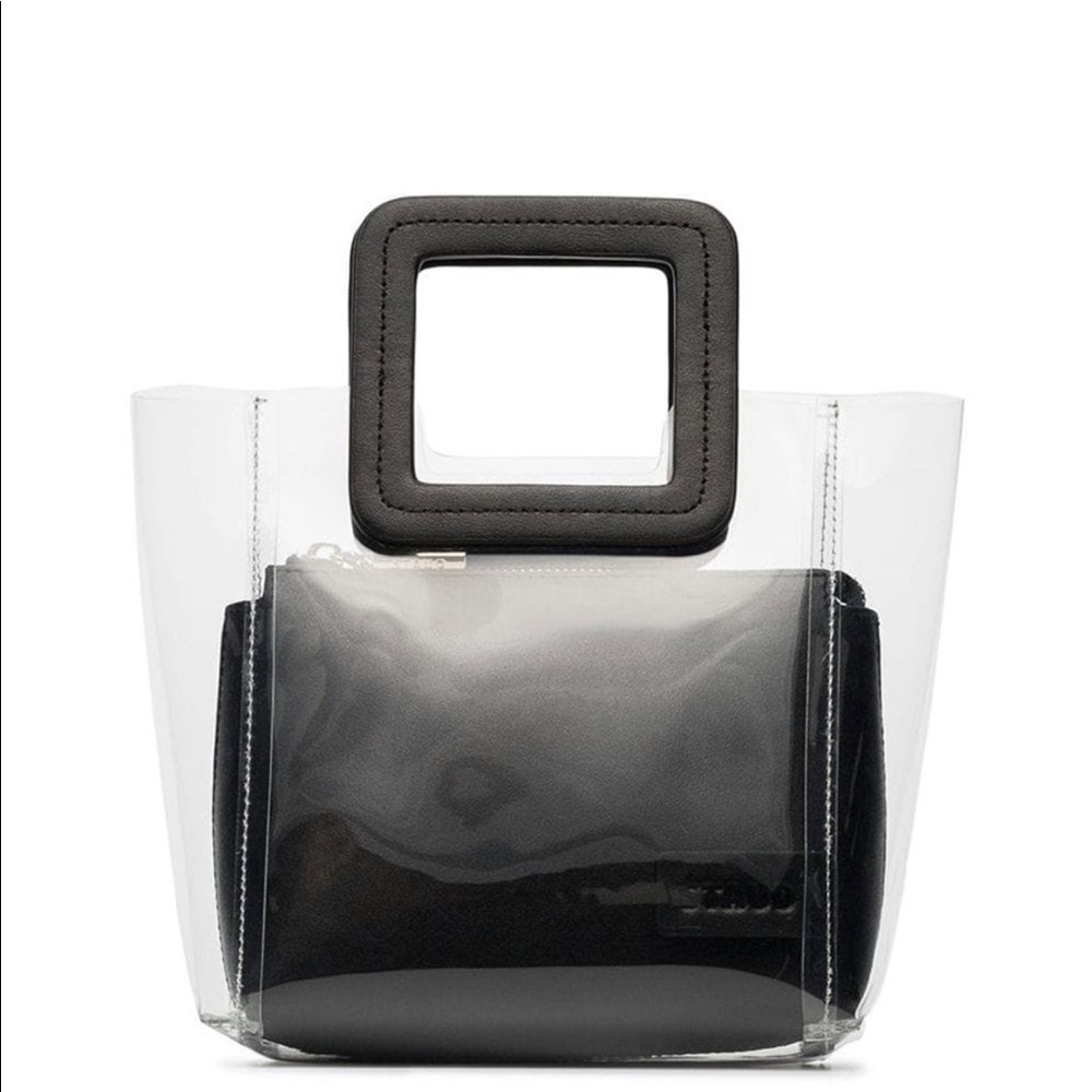 STAUD Mini Shirley Bag | Clear & Black - Picture 7 of 12